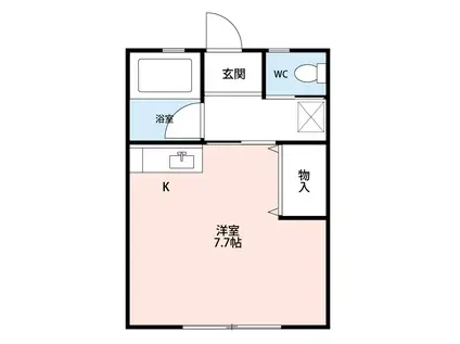 アドバーンス落合(1K/1階)の間取り写真