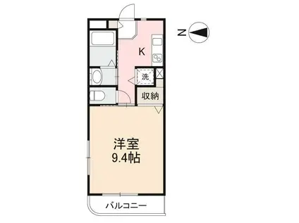 グラン・シャリオ(1K/1階)の間取り写真