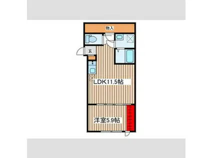 ロアジス下石神井(1LDK/3階)の間取り写真