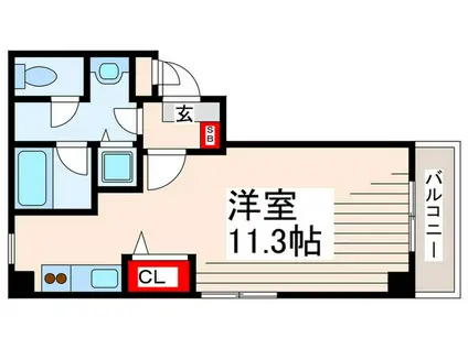 サンモール四季(ワンルーム/3階)の間取り写真