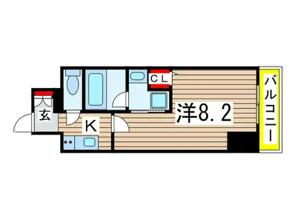 ロイジェントパークス千葉中央(1K/10階)の間取り写真