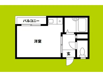 ハイツ山口(1K/2階)の間取り写真