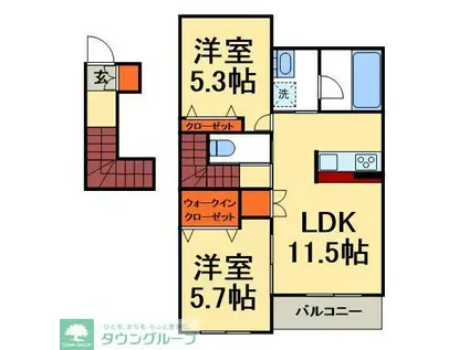 HEBEL MAISON・α(2LDK/2階)の間取り写真