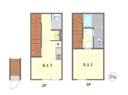 AMATERRACE江古田(1DK/2階)の間取り写真