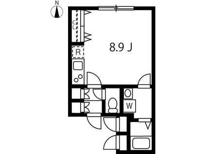 リーガランド大岡山(ワンルーム/2階)の間取り写真