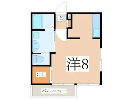 ＪＲ指宿枕崎線 坂之上駅 徒歩13分 2階建 築9年(ワンルーム/1階)の間取り写真