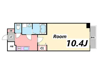 インタービレッジ土山Ⅱ番館(1K/2階)の間取り写真
