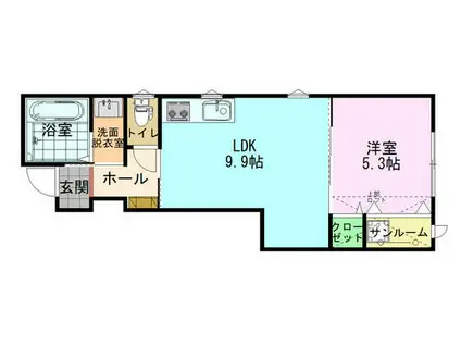 リベルテ(1LDK/1階)の間取り写真