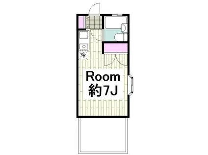 パ-ルハイツ三ツ沢公園(ワンルーム/1階)の間取り写真