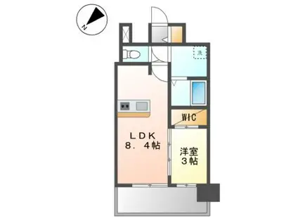 メイクスアート新栄III(1LDK/14階)の間取り写真