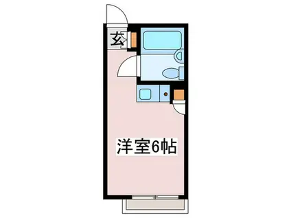 サンライズマンション狛江(ワンルーム/2階)の間取り写真