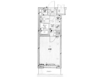 ルーブル小竹向原(1K/3階)の間取り写真