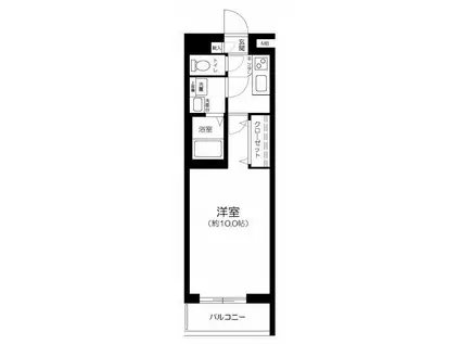 エルミ上落合(1K/1階)の間取り写真