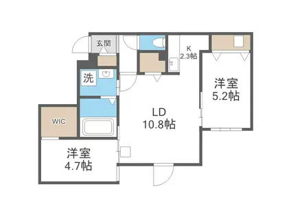 LE CLAIR MINAMIMARUYAMAルクレールミナミマルヤ(2LDK/3階)の間取り写真