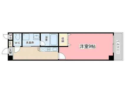 FLAT GOATLE(1K/4階)の間取り写真