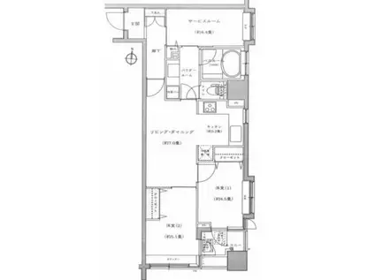 L.A.ロゴス両国(2SLDK/7階)の間取り写真