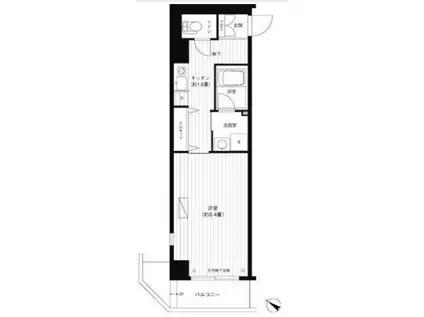 大口ハマコート5(1K/2階)の間取り写真