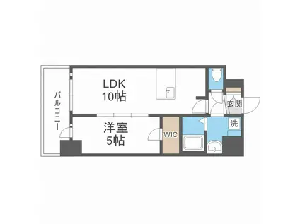 プレサンス大国町ラヴエニール(1LDK/3階)の間取り写真