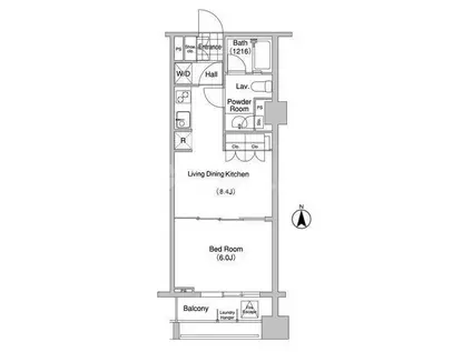 コンフォリア大山(1LDK/11階)の間取り写真