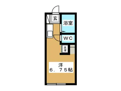 ライタス横浜白楽(ワンルーム/2階)の間取り写真