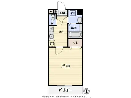 グランドサクセス(1K/6階)の間取り写真