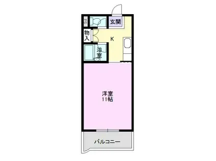 DISCUS(1K/4階)の間取り写真
