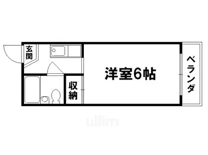 グランタック御所西(1K/2階)の間取り写真