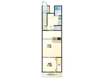 BONHEUR RIO(1LDK/2階)の間取り写真