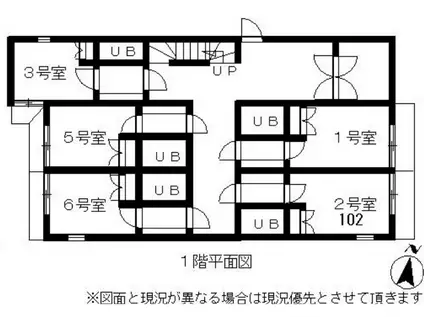 ブルイヤール朝霞23(1K/1階)の間取り写真