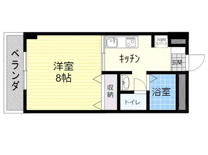 リムランドモモ(1K/3階)の間取り写真