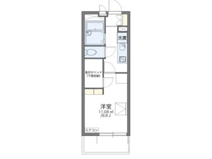 レオパレスカムラーク(1K/1階)の間取り写真