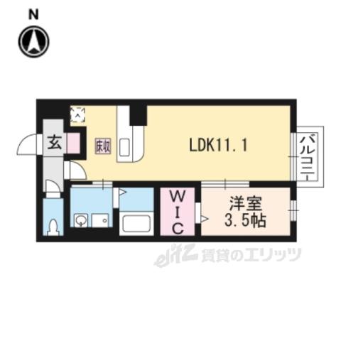 アコード勧修(1LDK/1階)の間取り写真