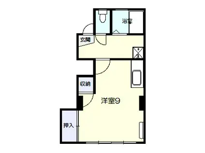 木村ビル(ワンルーム/3階)の間取り写真