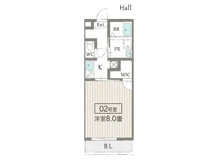 リアコート吹田山田(1K/2階)の間取り写真