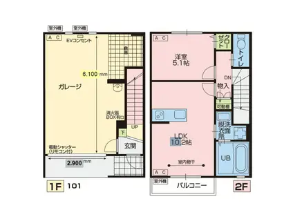 AVENIR アベニールIII(1LDK/1階)の間取り写真