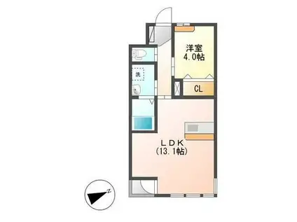 GRACEIII(1LDK/2階)の間取り写真