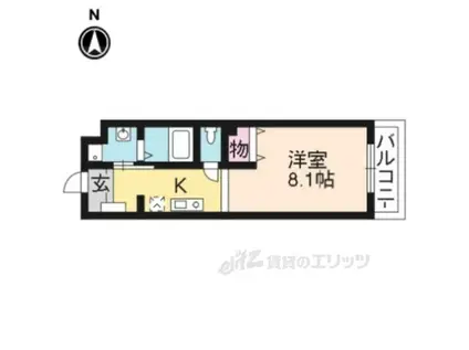 BO・上七軒(1K/5階)の間取り写真