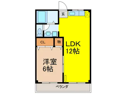 アネックスサード(1LDK/2階)の間取り写真