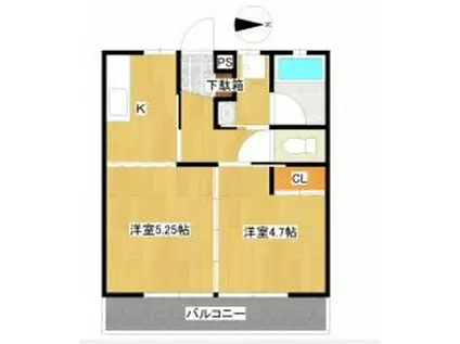 アートコア6(2K/2階)の間取り写真