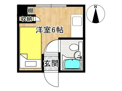 CHERRY GARDEN(ワンルーム/5階)の間取り写真