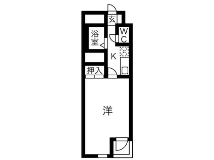MS一番町ハイツ(1K/3階)の間取り写真