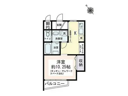 メゾンK(1K/3階)の間取り写真