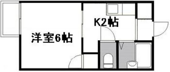 セフィラ東山本(1K/2階)の間取り写真