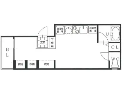 ルミネコート東町(ワンルーム/2階)の間取り写真