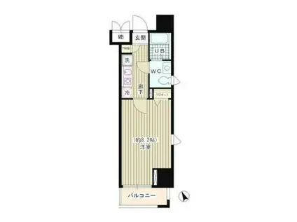 ラ・シャトン西早稲田(1K/2階)の間取り写真