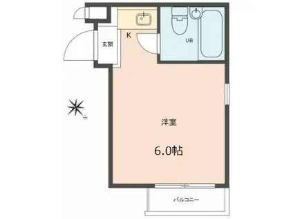 ネオハイシティ南大塚(ワンルーム/1階)の間取り写真