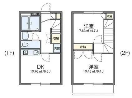 レオパレスMARCH′98(2DK/1階)の間取り写真