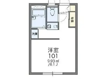 レオパレスタウンコート(1K/1階)の間取り写真