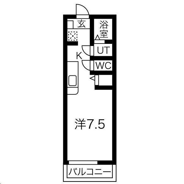 スペチアーレ(1K/3階)の間取り写真