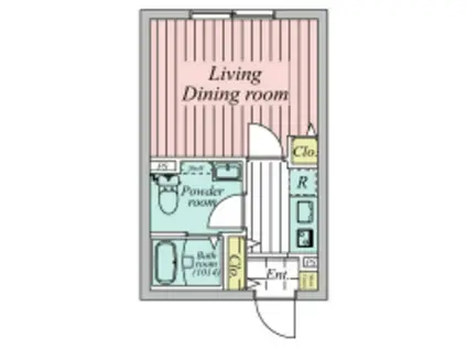 YOLK江古田(1K/1階)の間取り写真